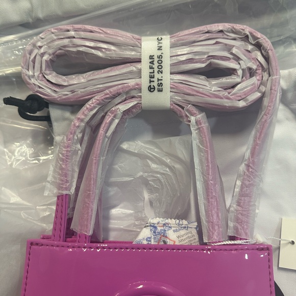 Telfar Small Shopping Bag in Pink Patent - Picture 11 of 14